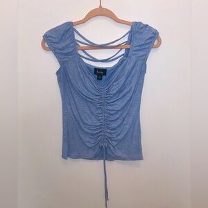 💙🦋Blue ruched top 🦋💙